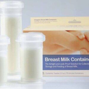 Snappies Breast Milk Storage Containers 2 Pack Aseptic Freezer Safe New-AC172